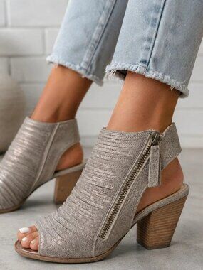 Paul Green Cayanne Peep Toe Chunky Heel Ankle Boots ** Size 9